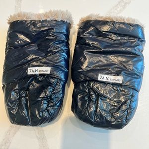 7AM Enfant Warmmuff Stroller Gloves with Plush Lining in Navy Polar